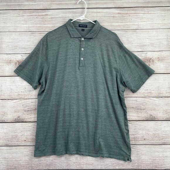 Peter Millar Crown Crafted Golf Polo Shirt Men's‎ Size XL Gray - Picture 1 of 8